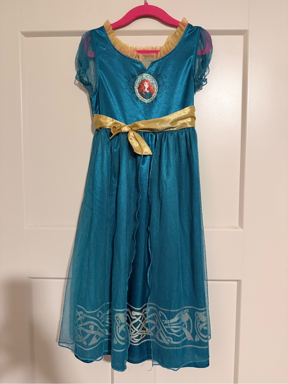 Disney Teal Princess Merida Nightgown with Gold Sash - Kids